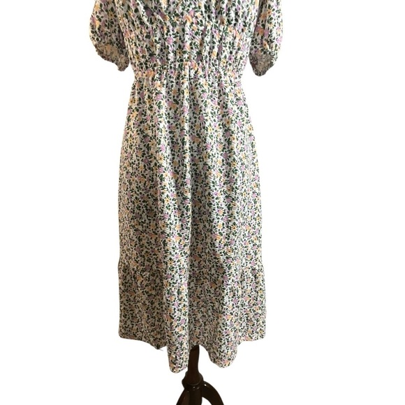 ASOS Curve Textured Floral Print Midi Dress in Ditsy - Picture 6 of 12